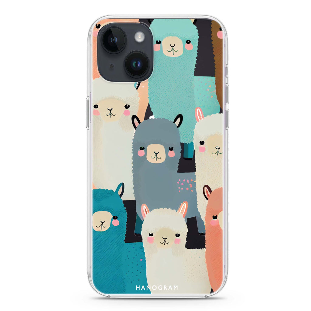 Cute Alpaca iPhone 14 水晶透明保護殼
