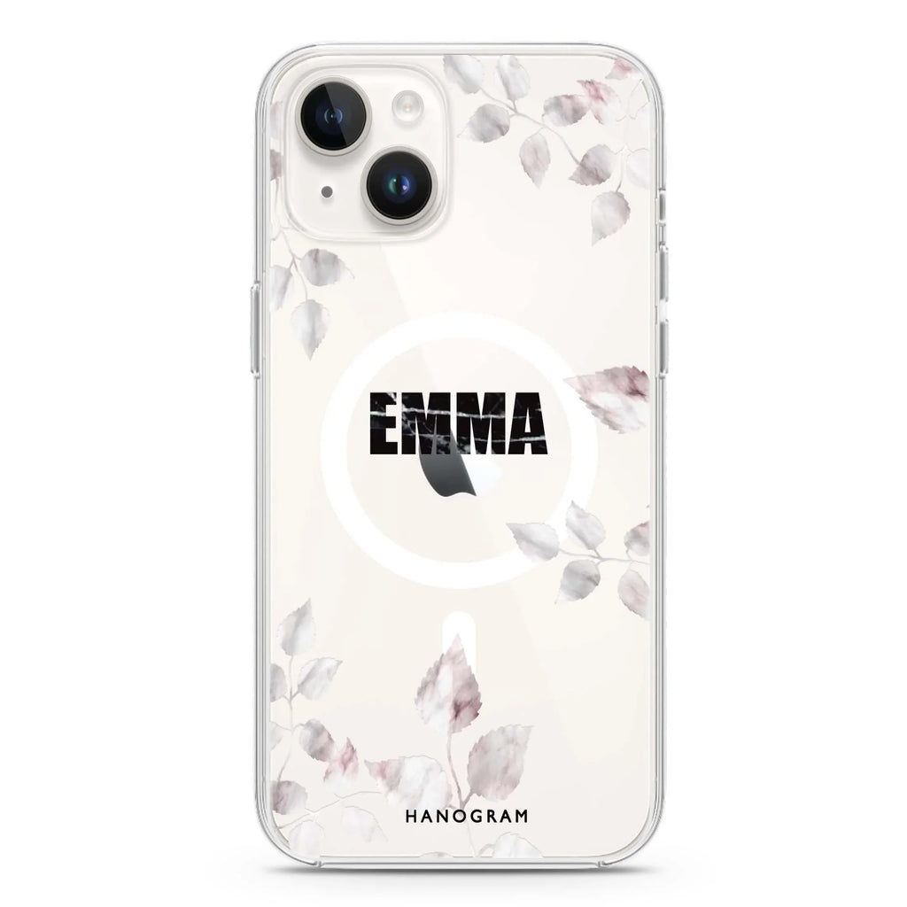 Life Simple Floral iPhone 14 Magsafe 兼容水晶透明保護殼