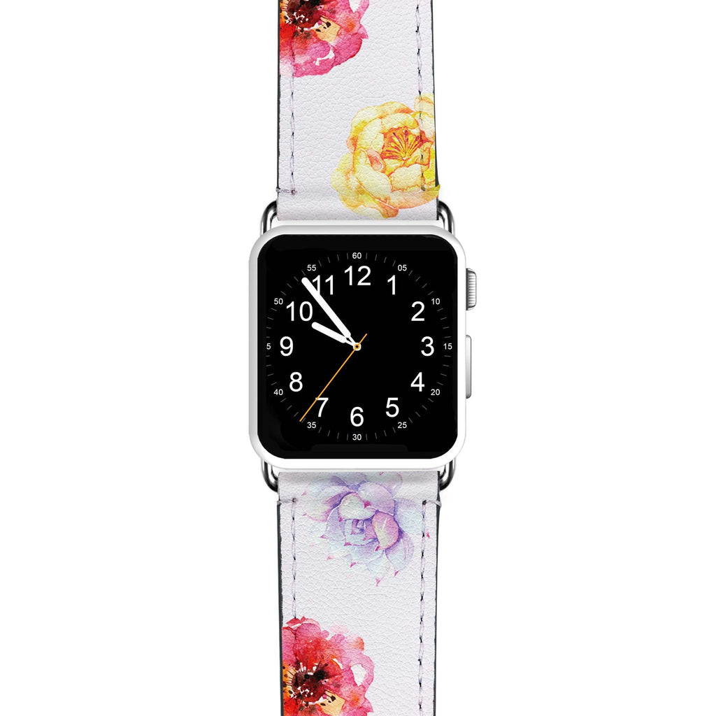 Colorful Watercolor Flowers Apple Watch 手錶帶