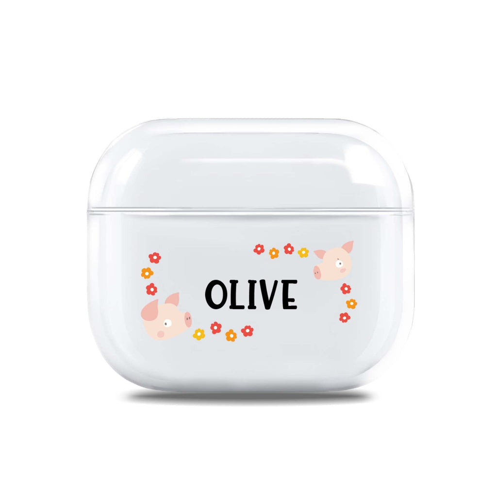 Flower and Pigs AirPods 透明保護殻