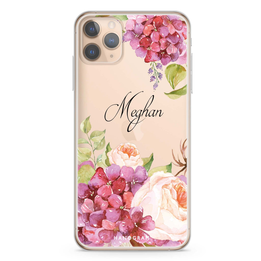 Pretty Floral iPhone 11 Pro Max 水晶透明保護殼