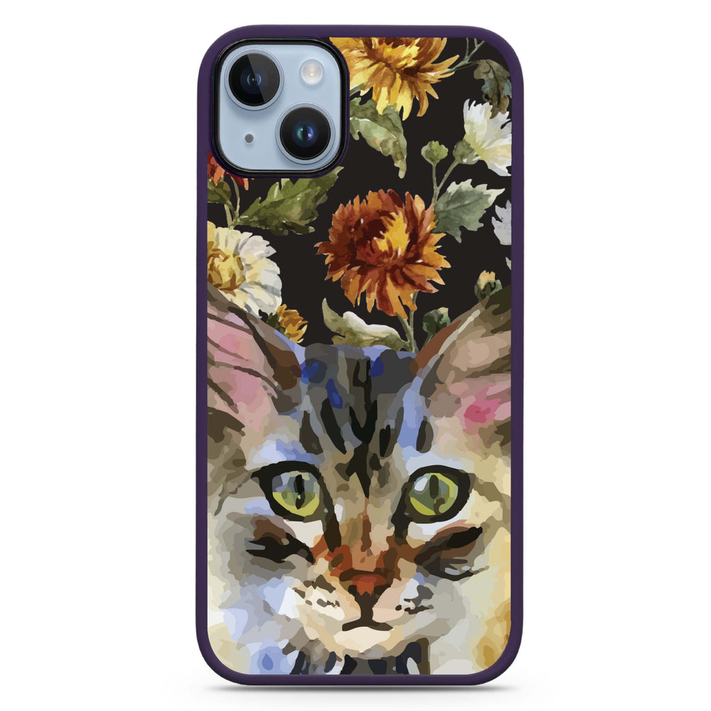 Watercolour Cat iPhone 14 Plus Magsafe 兼容防衝擊保護殼