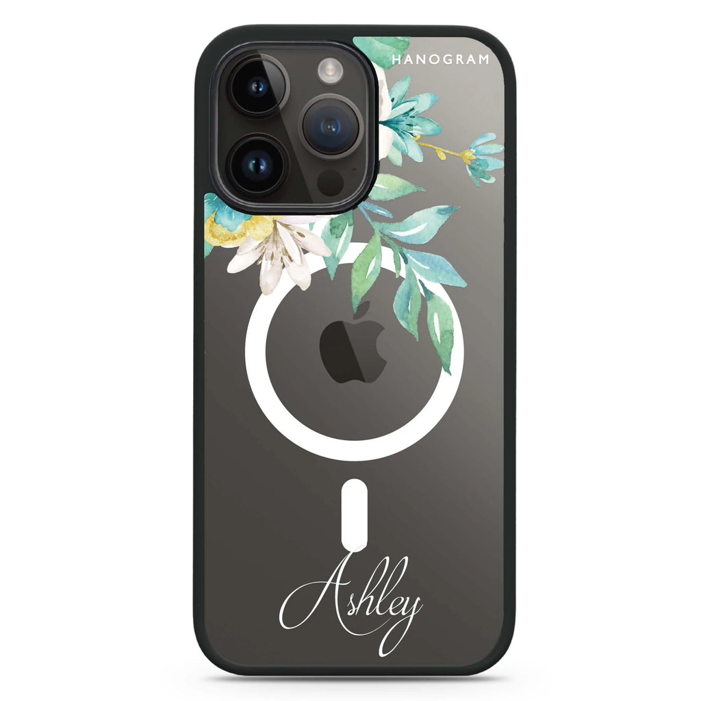 Watercolor Flowers Magsafe 兼容防衝擊保護殼