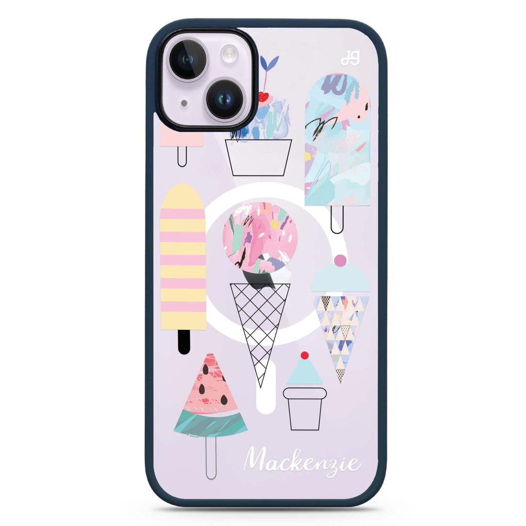 Artistic Ice cream II iPhone 14 Plus Magsafe 兼容防衝擊保護殼