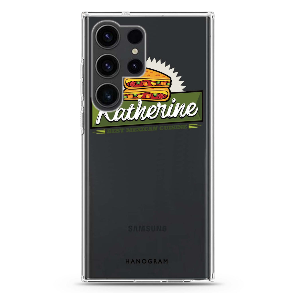 Pizza Food II Samsung Galaxy Ultra 可加名字透明保護殼，適用 S26/S25/S24/S23 Ultra，圖1
