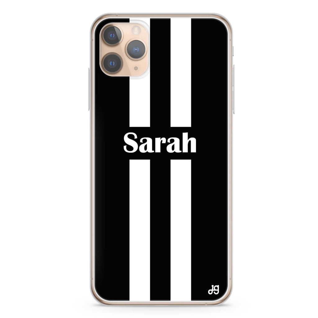 Black and white Stripes iPhone 11 Pro 水晶透明保護殼