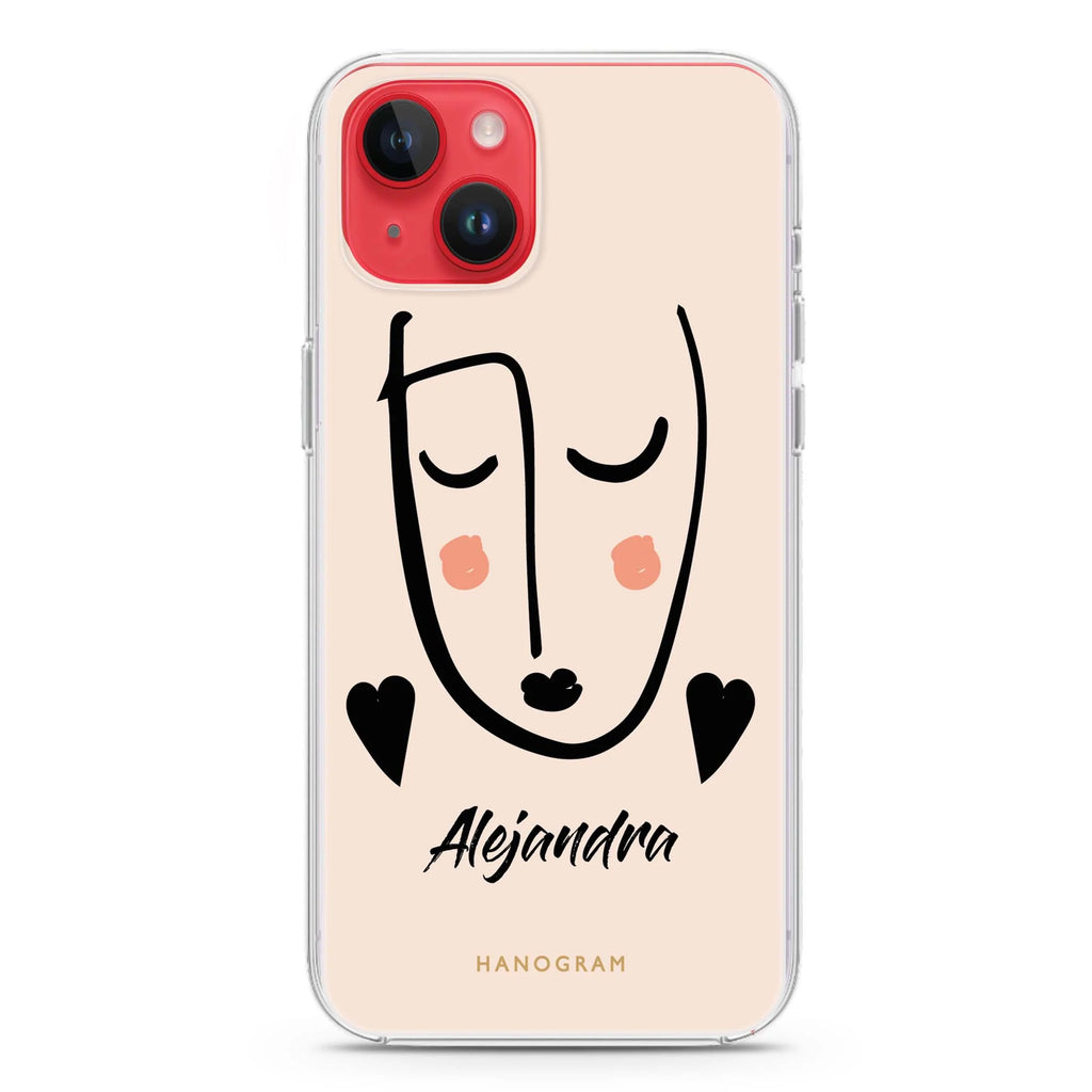 Lovely Face iPhone 14 Plus Magsafe 兼容水晶透明保護殼
