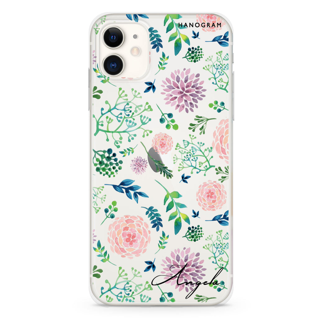 Paint Flower iPhone 11 水晶透明保護殼