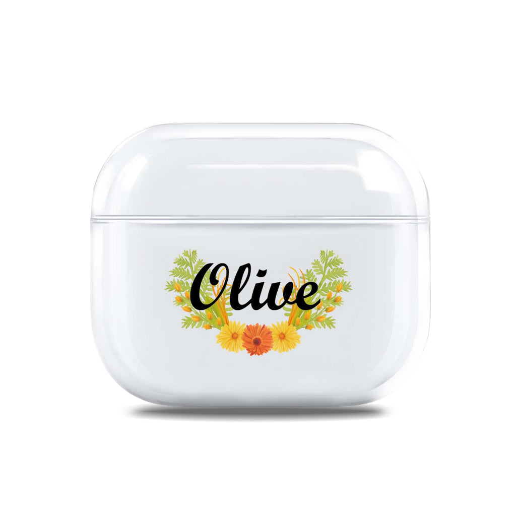 Yellow Florals AirPods 透明保護殻