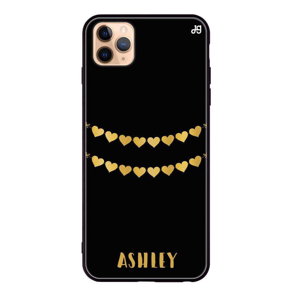 Golden Heart iPhone 11 Pro Max 超薄強化玻璃殻
