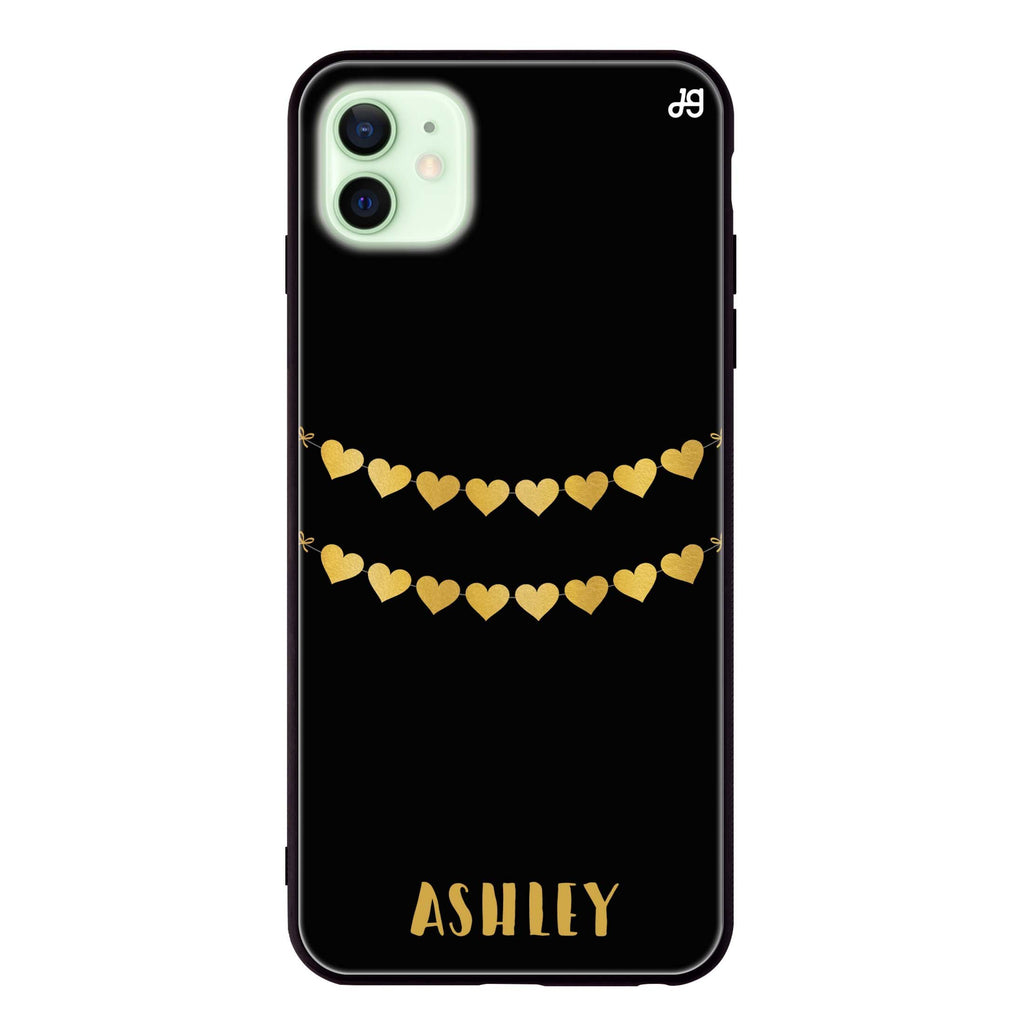 Golden Heart iPhone 12 超薄強化玻璃殻