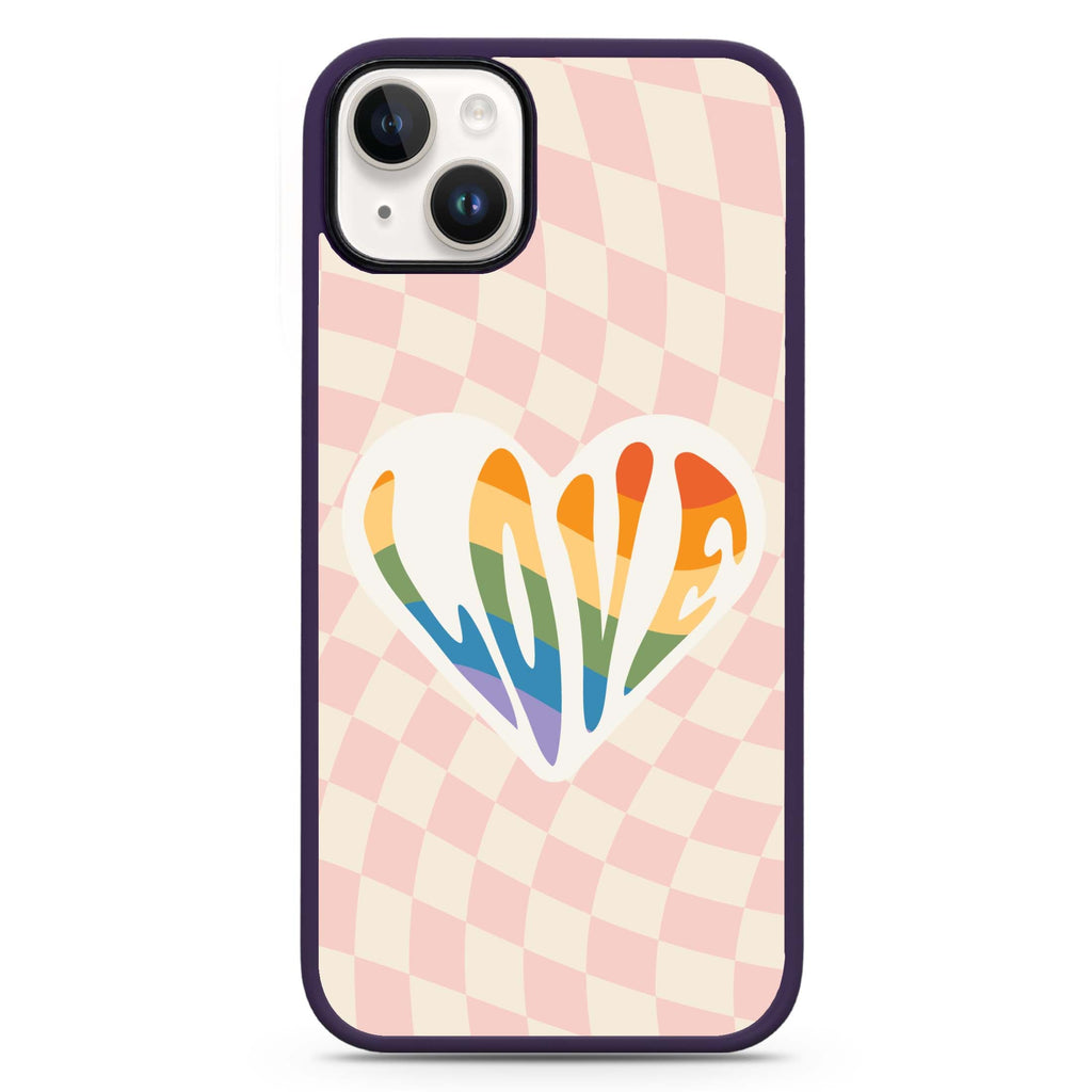 Rainbow LOVE iPhone 14 Plus Magsafe 兼容防衝擊保護殼