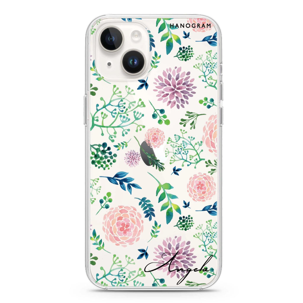 Paint Flower iPhone 14 plus 水晶透明保護殼
