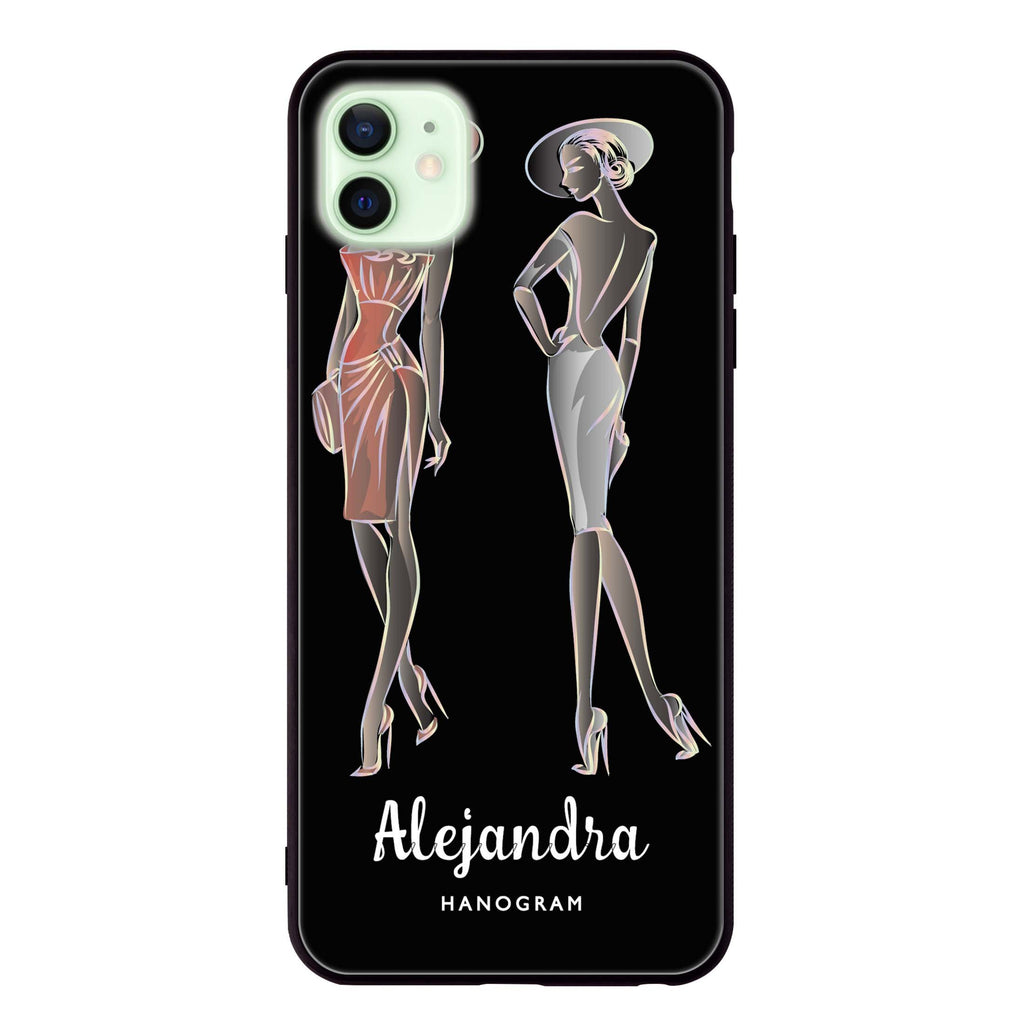 Elegant Girls iPhone 12 超薄強化玻璃殻