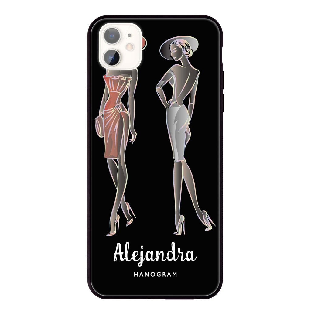 Elegant Girls iPhone 11 超薄強化玻璃殻