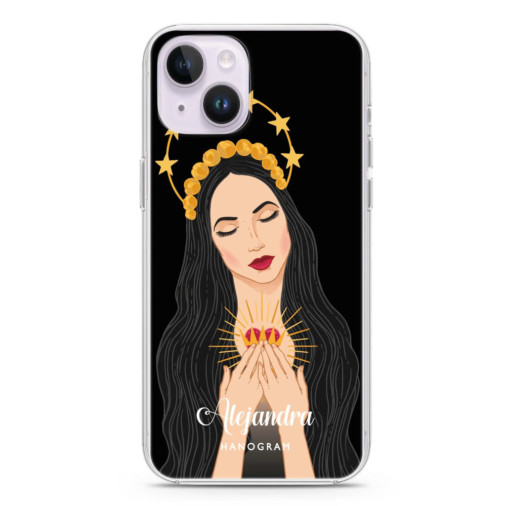 The Virgin Mary iPhone 14 Magsafe 兼容水晶透明保護殼