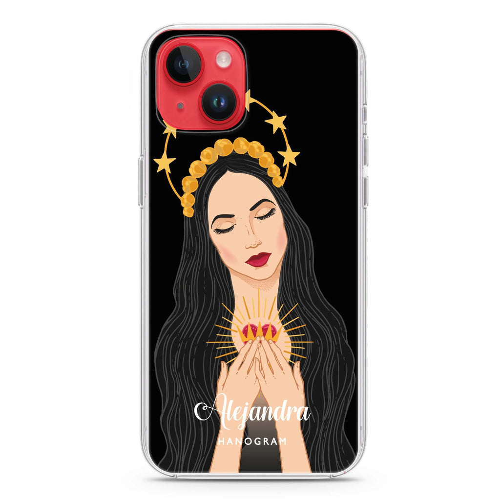 The Virgin Mary iPhone 14 Plus Magsafe 兼容水晶透明保護殼