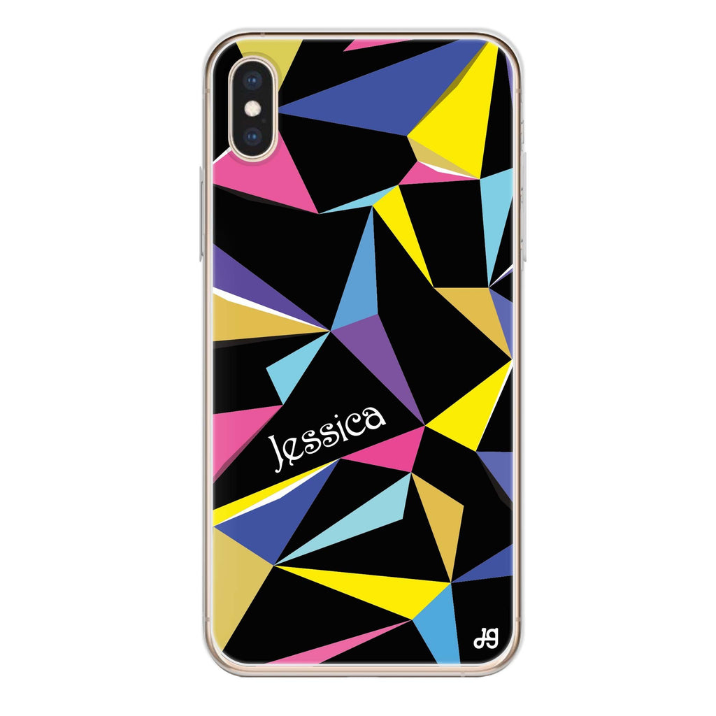 Geometric iPhone XS 水晶透明保護殼