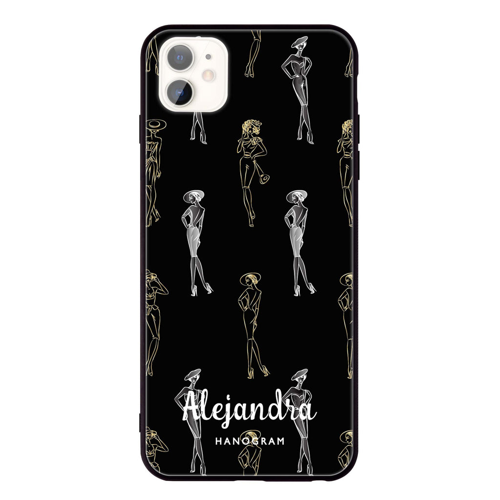 Elegant Girls Seamless iPhone 11 超薄強化玻璃殻