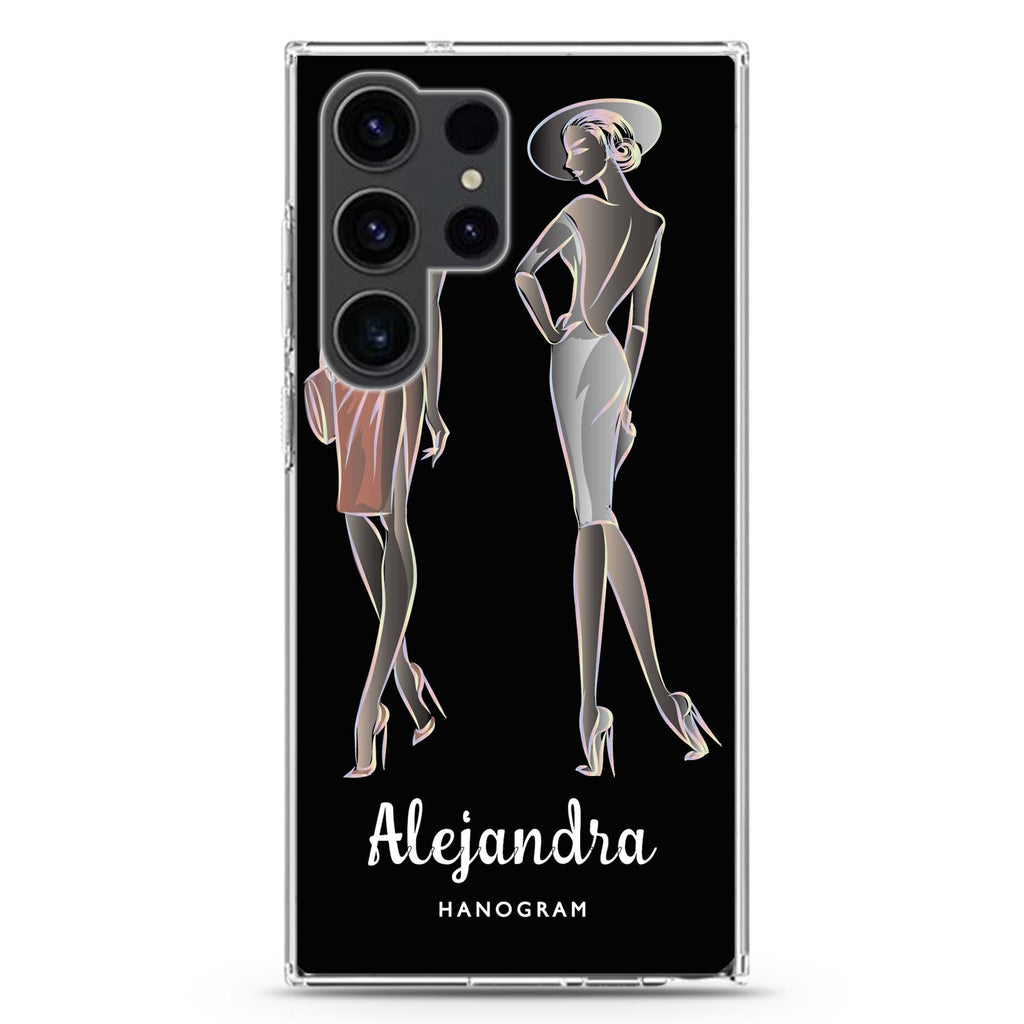 Elegant Girls Samsung Galaxy Ultra 可加名字透明保護殼，適用 S26/S25/S24/S23 Ultra，圖1