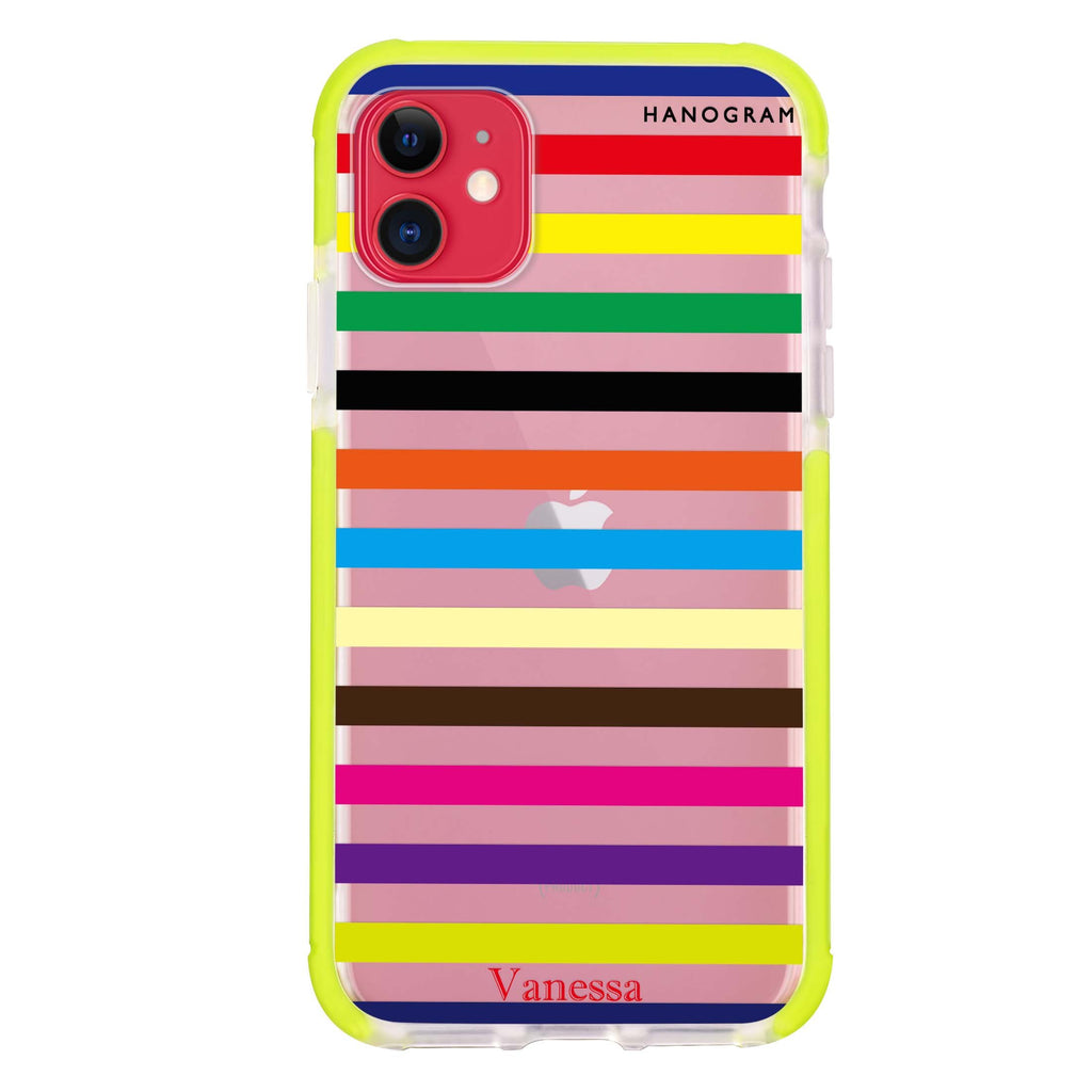 colorful stripe iPhone 11 吸震防摔保護殼