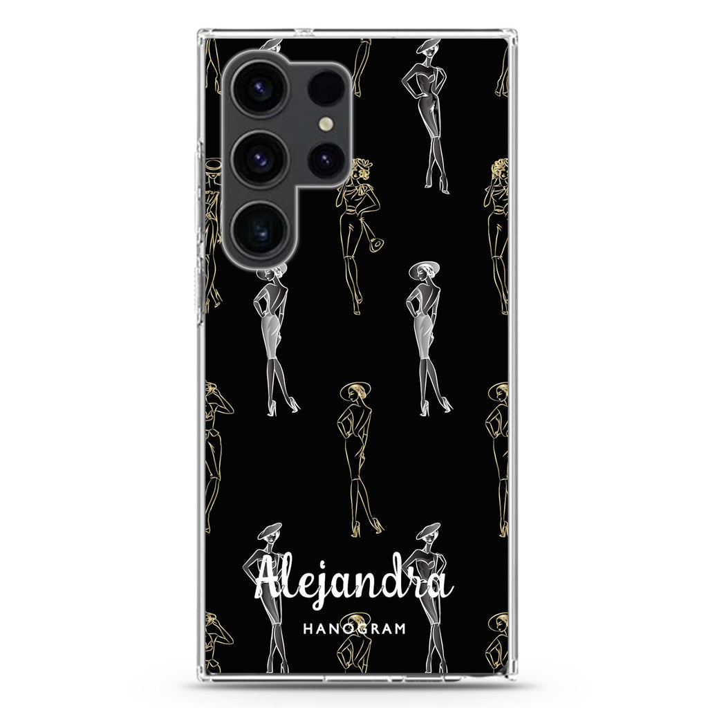 Elegant Girls Seamless Samsung Galaxy Ultra 可加名字透明保護殼，適用 S26/S25/S24/S23 Ultra，圖1