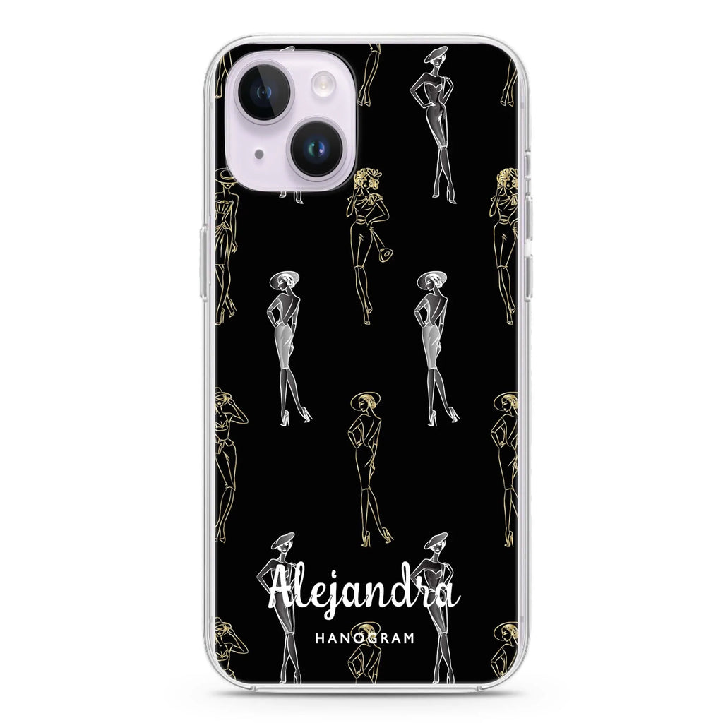 Elegant Girls Seamless iPhone 14 Magsafe 兼容水晶透明保護殼