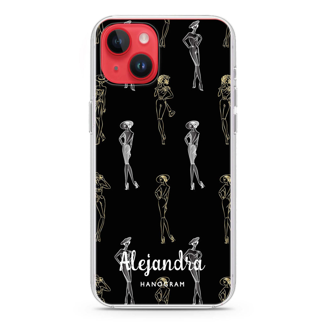 Elegant Girls Seamless iPhone 14 Plus Magsafe 兼容水晶透明保護殼