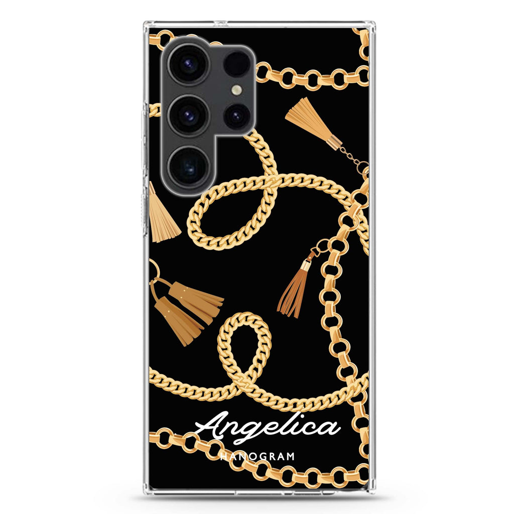 Belt and Chain I Samsung Galaxy Ultra 可加名字透明保護殼，適用 S26/S25/S24/S23 Ultra，圖1