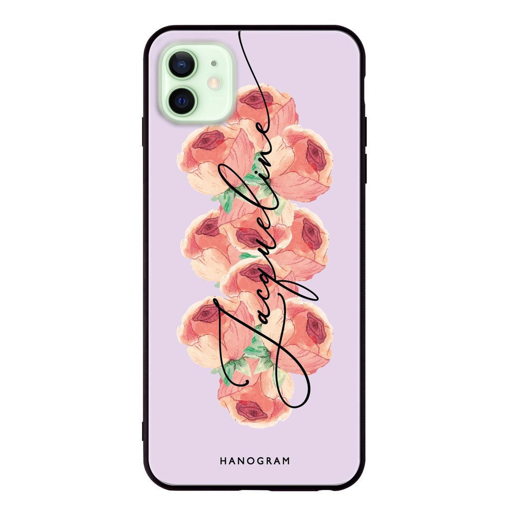 Painterly Floral iPhone 12 mini 超薄強化玻璃殻