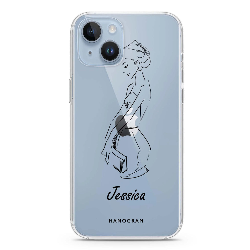 Scribble Girl iPhone 14 plus 水晶透明保護殼