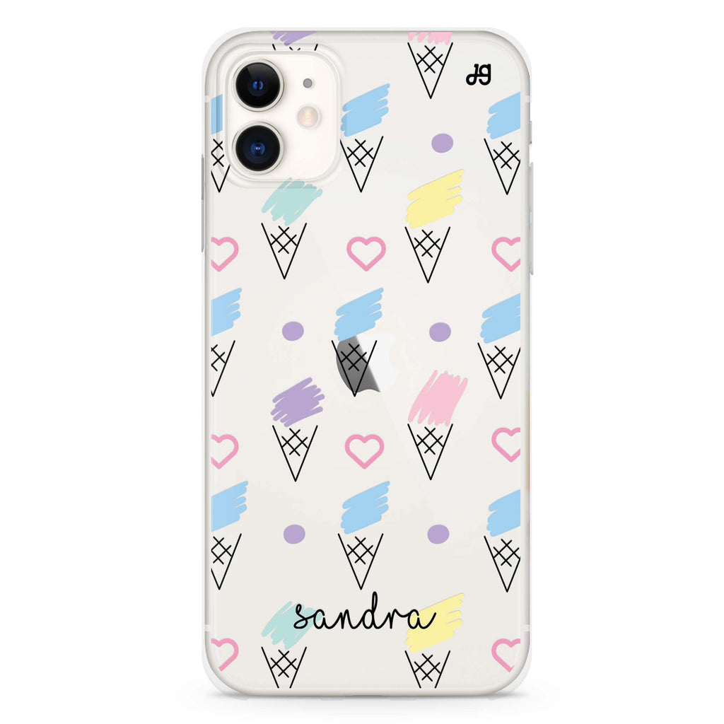 Ice cream Pattern iPhone 11 水晶透明保護殼