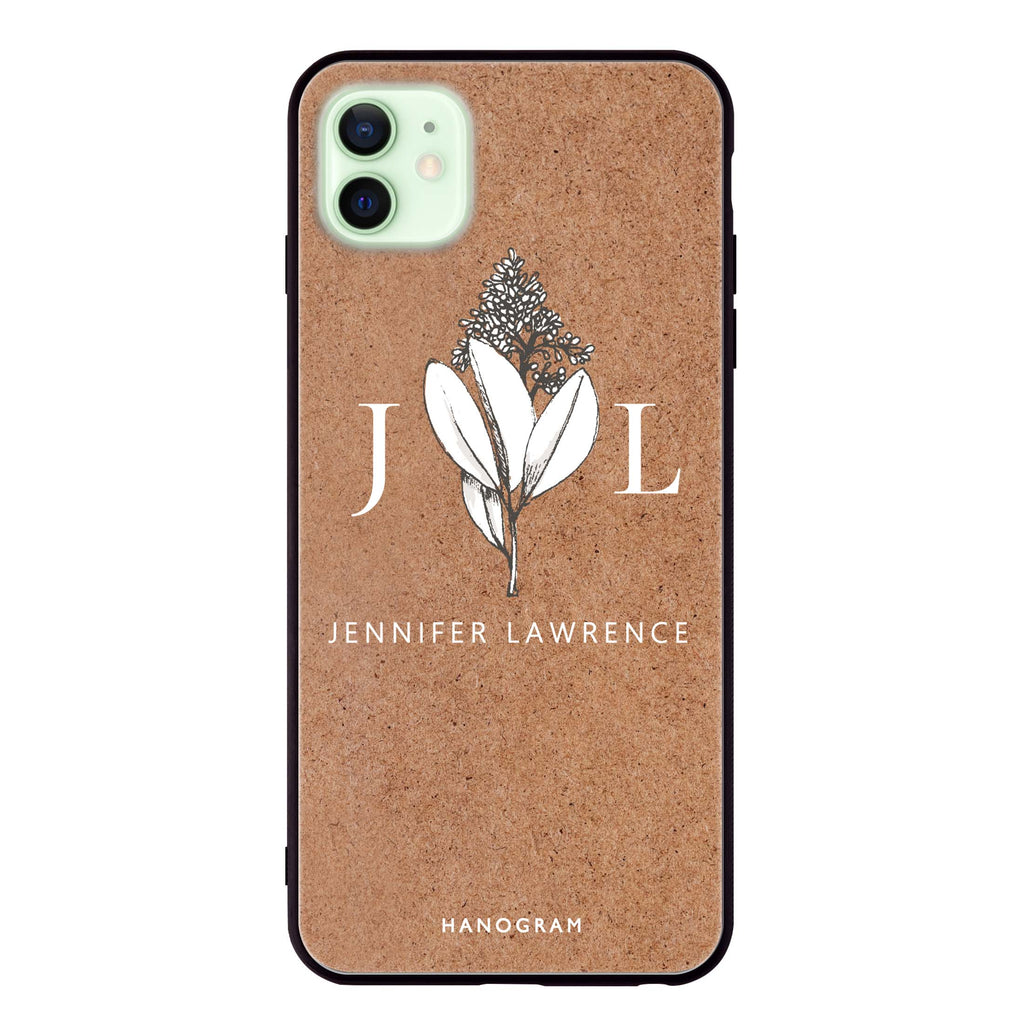 Stylish Floral iPhone 12 超薄強化玻璃殻