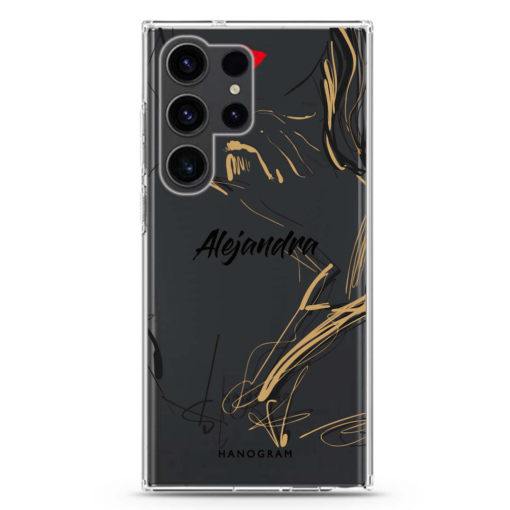 Fashion Model Samsung Galaxy Ultra 可加名字透明保護殼，適用 S26/S25/S24/S23 Ultra，圖1