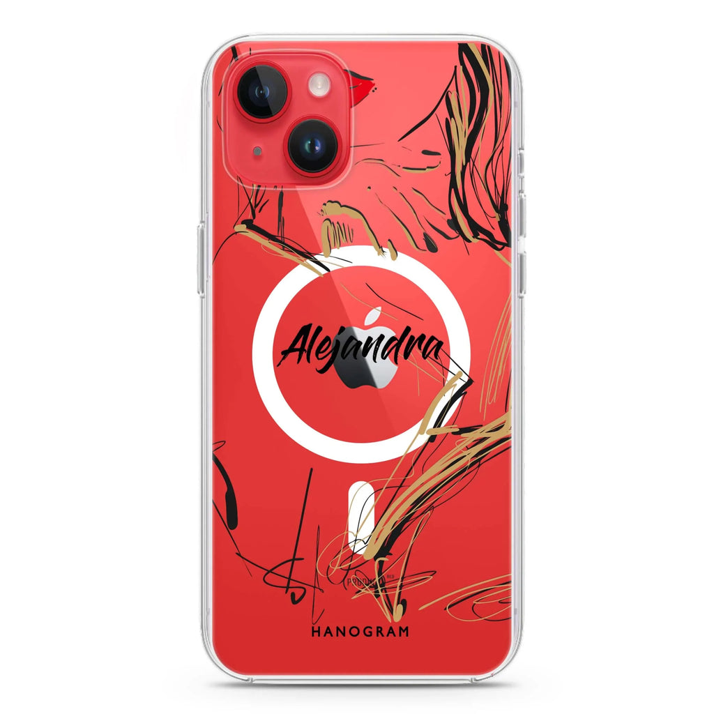 Fashion Model iPhone 14 Magsafe 兼容水晶透明保護殼