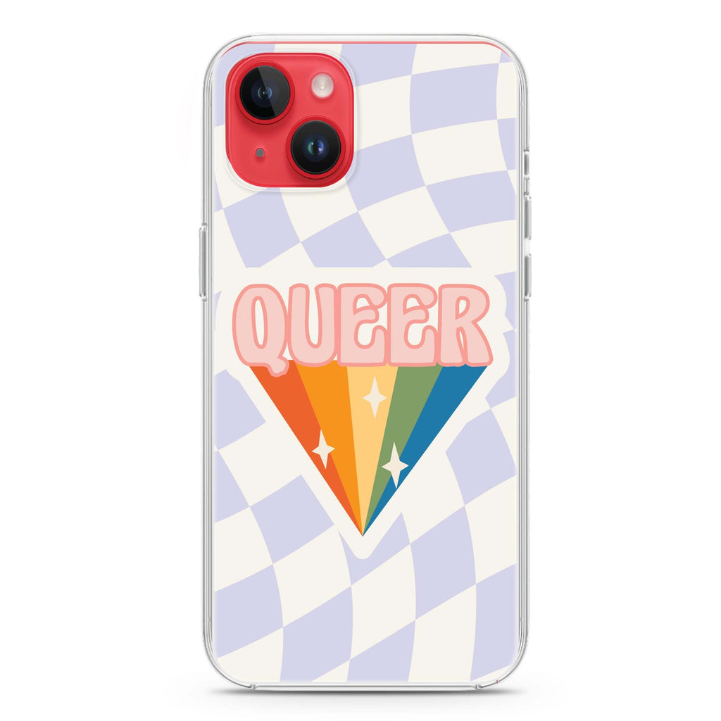 Queer iPhone 14 Plus Magsafe 兼容水晶透明保護殼