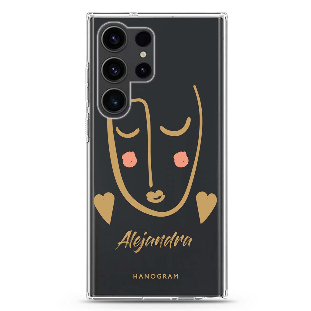 Lovely Face II Samsung Galaxy Ultra 可加名字透明保護殼，適用 S26/S25/S24/S23 Ultra，圖1