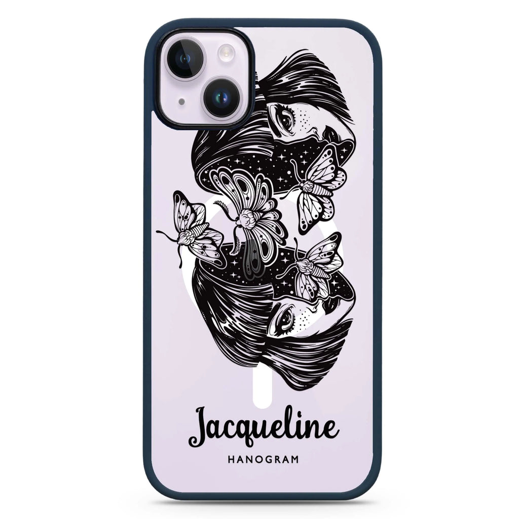 Artistic Face iPhone 14 Plus Magsafe 兼容防衝擊保護殼