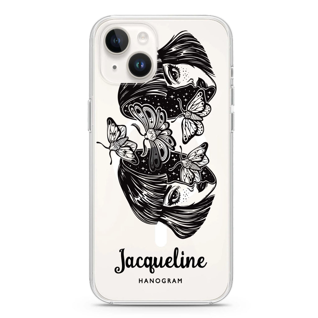 Artistic Face iPhone 14 Plus Magsafe 兼容水晶透明保護殼