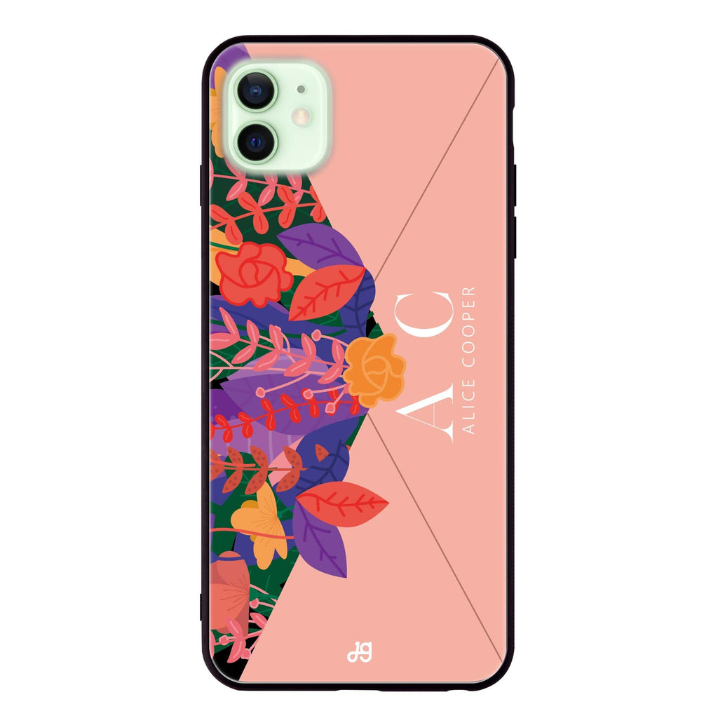 Letter Of Floral iPhone 12 超薄強化玻璃殻