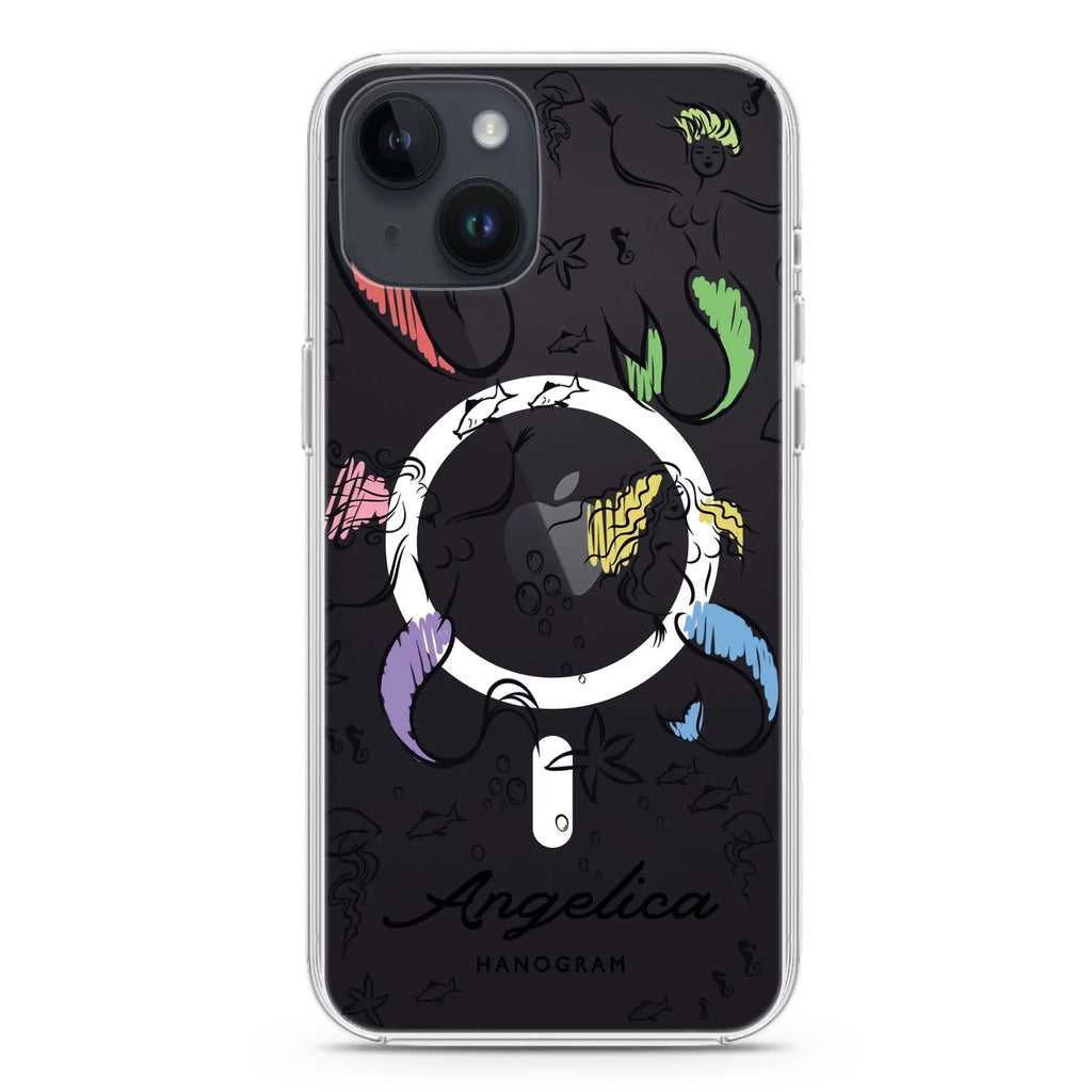 MerryMermaids iPhone 14 Magsafe 兼容水晶透明保護殼