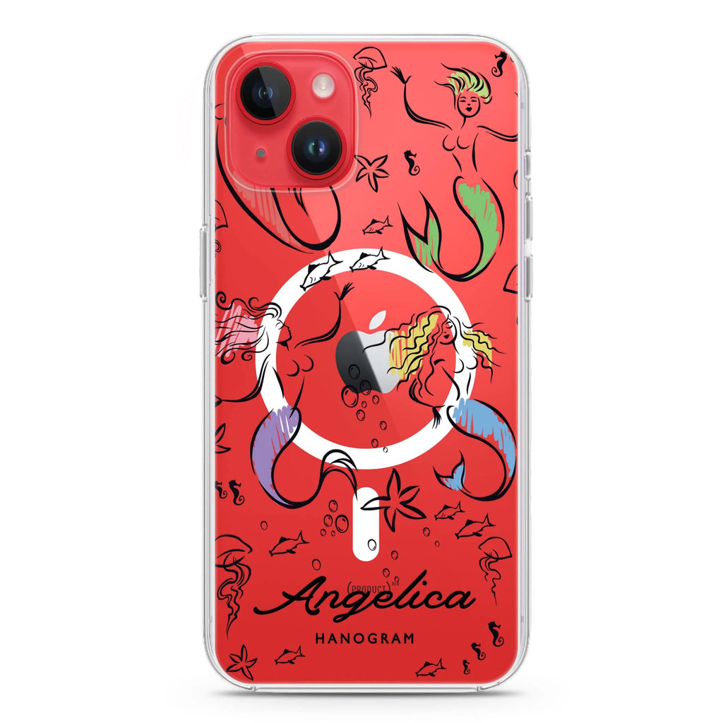 MerryMermaids iPhone 14 Plus Magsafe 兼容水晶透明保護殼