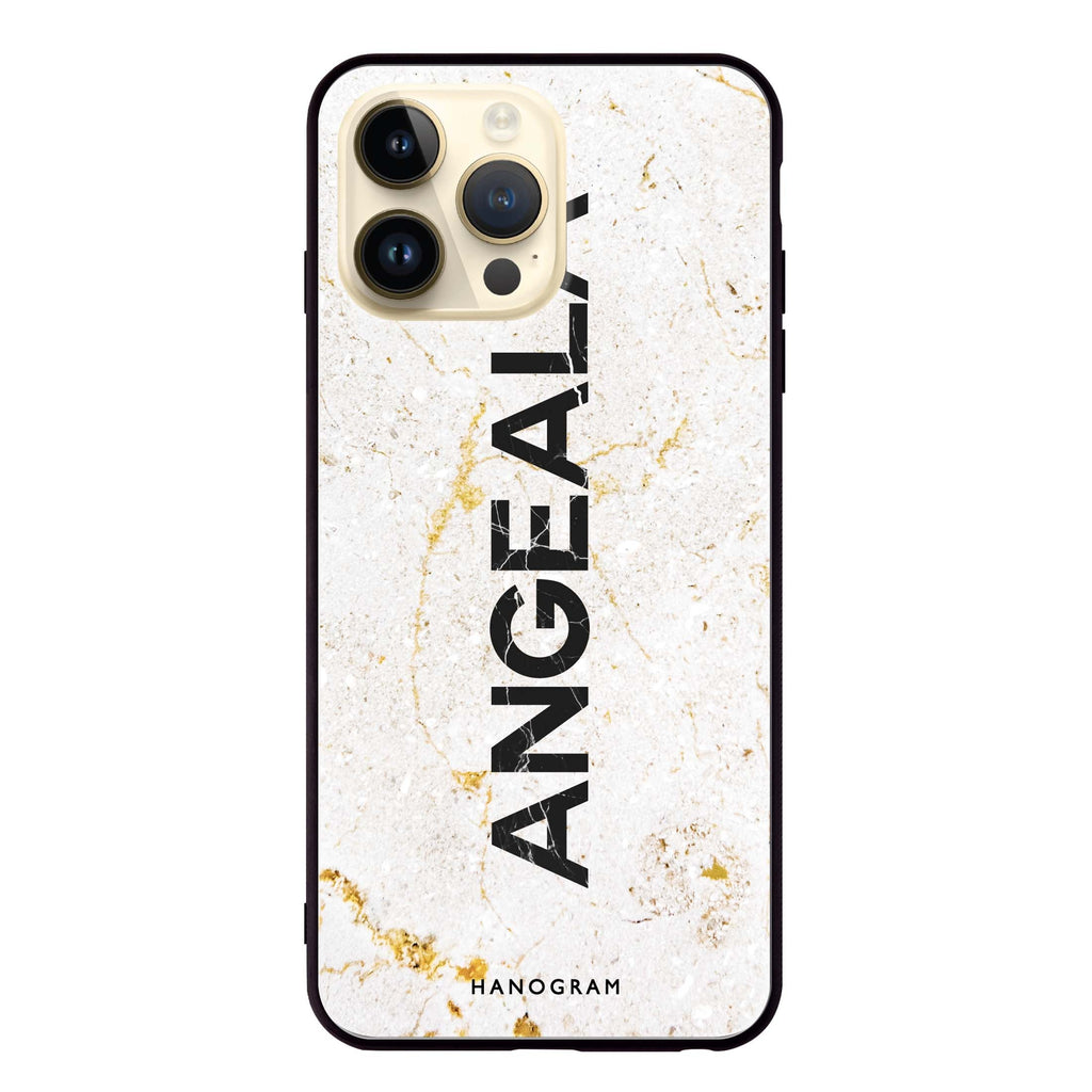 White Marble & Flower iPhone 超薄強化玻璃殻