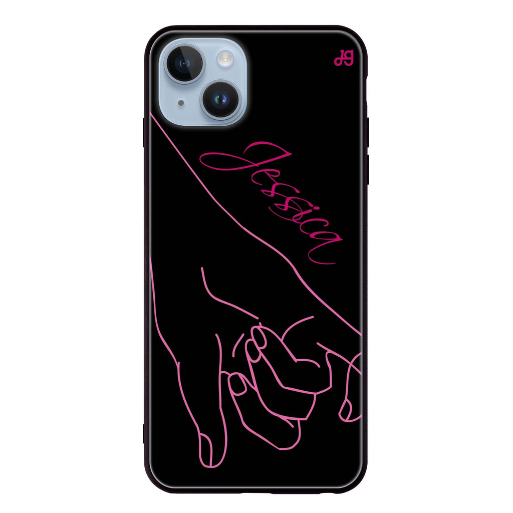 Left Hand Pinky Bump iPhone 13 Mini 超薄強化玻璃殻