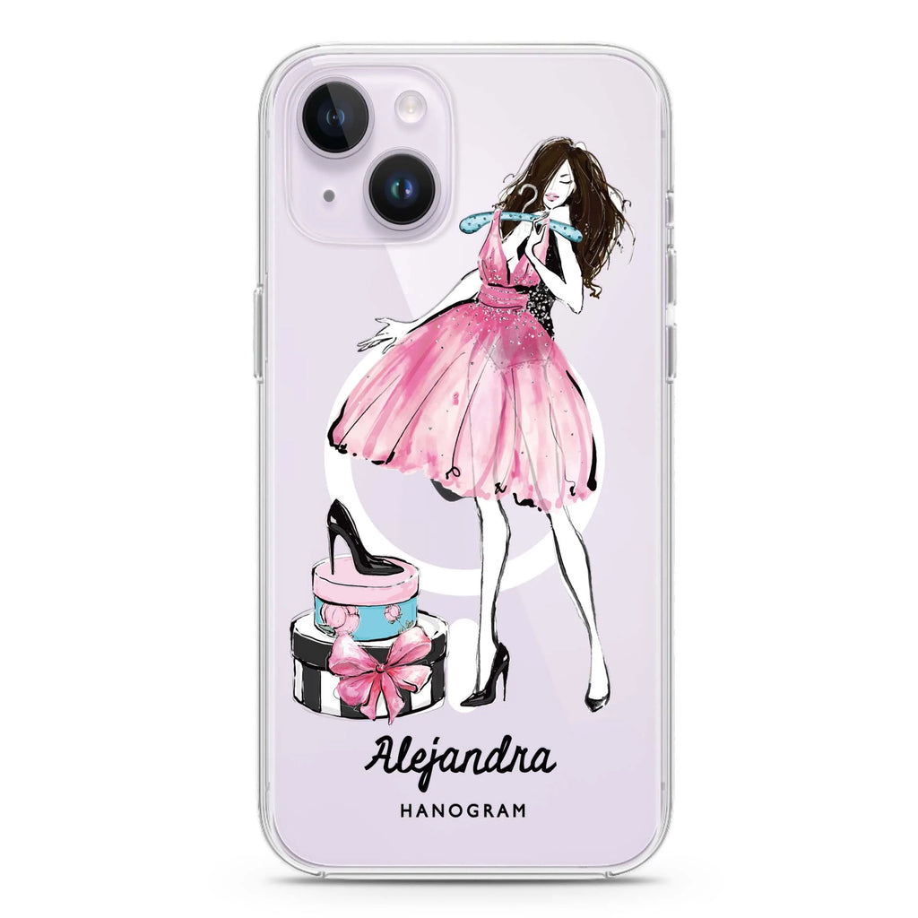 Fashion Party iPhone 14 Plus Magsafe 兼容水晶透明保護殼