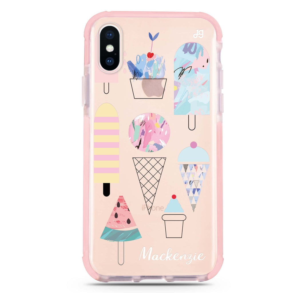 Artistic Ice cream II iPhone XS 吸震防摔保護殼