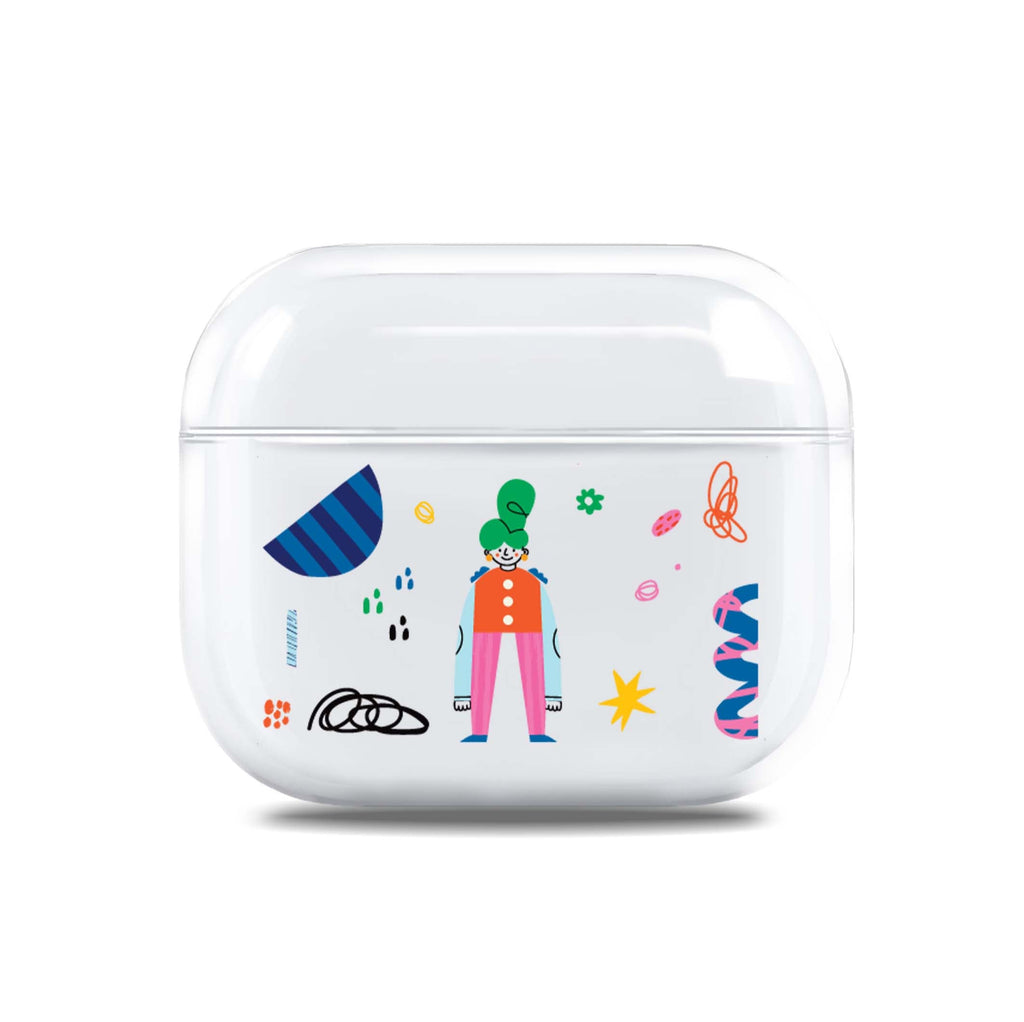 Abstract People AirPods 透明保護殻