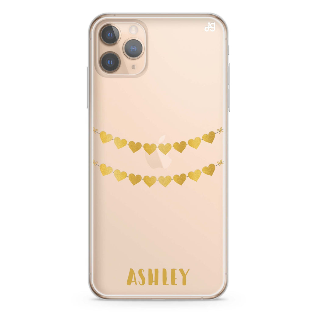 Golden Heart iPhone 11 Pro Max 水晶透明保護殼