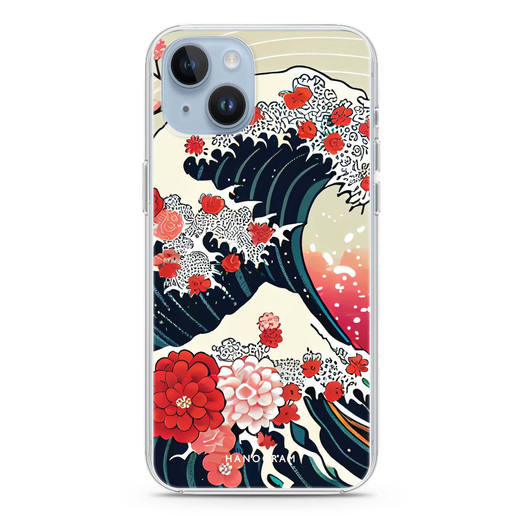 Waves & Flowers iPhone 14 水晶透明保護殼