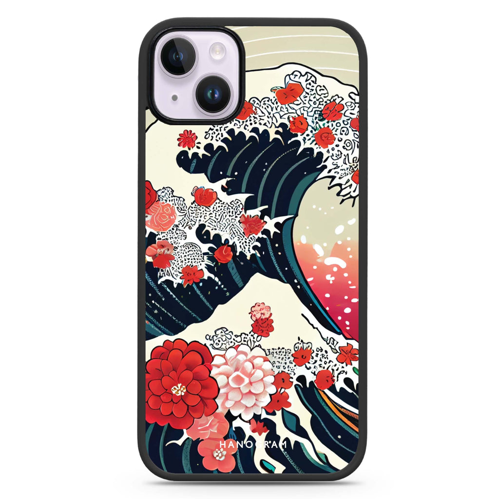 Waves & Flowers iPhone 14 Plus Magsafe 兼容防衝擊保護殼